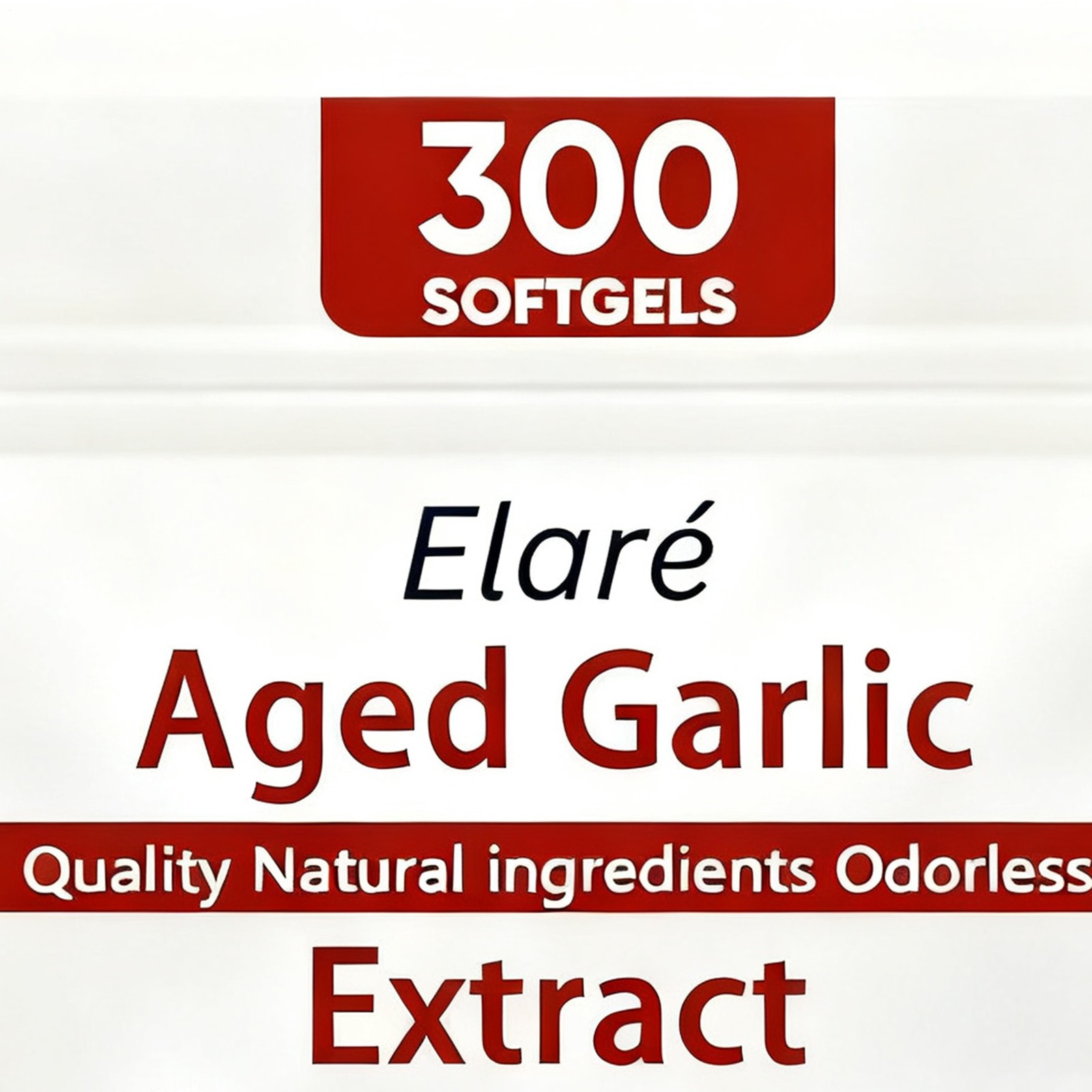2 PACK Elare Aged Garlic Extract, 300 Softgels, 7500mg Odorless | Heart & Immune