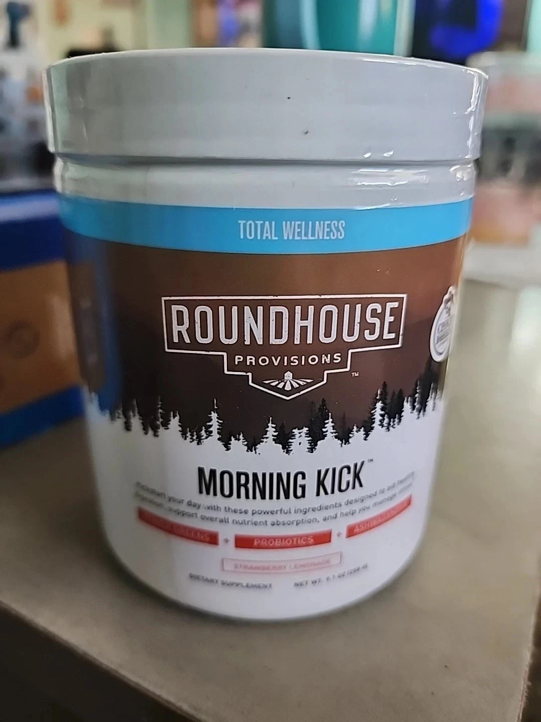 ROUNDHOUSE PROVISIONS MORNING KICK DIGESTIVE POWDER STRAWBERRY LEMONADE Ex 3/28