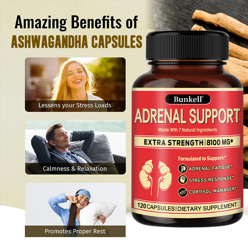 Adrenal Support Supplement – Supports Healthy Adrenal Function-30/60/120Capsules