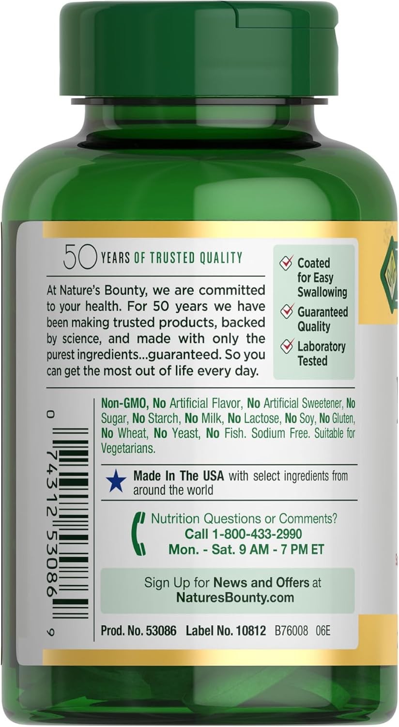 Nature’s Bounty High Potency Magnesium 500 Mg Tablets, 200 Count