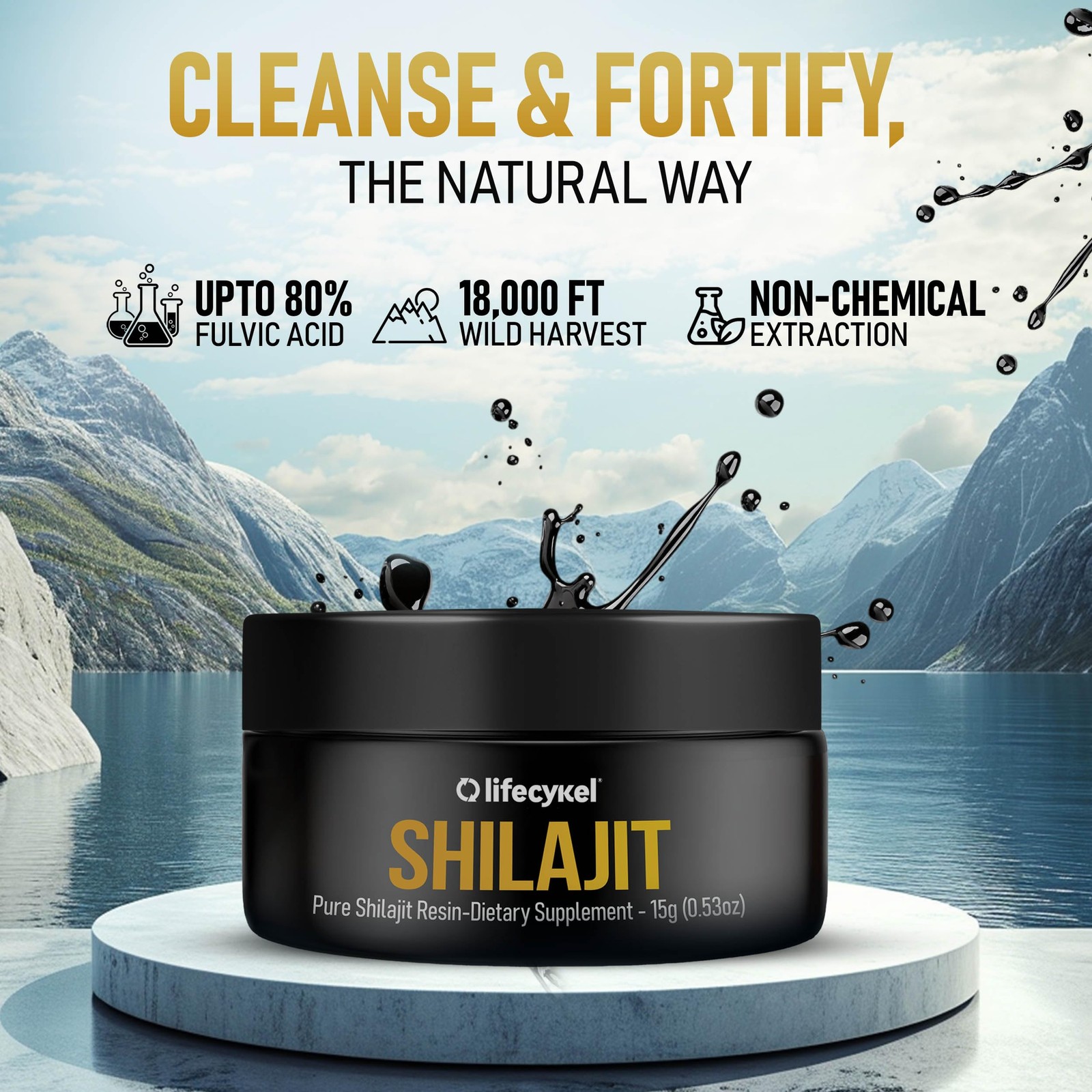Life Cykel Lifecykel Pure Shilajit Resin 15G Wild-Harvested Mineral-Rich