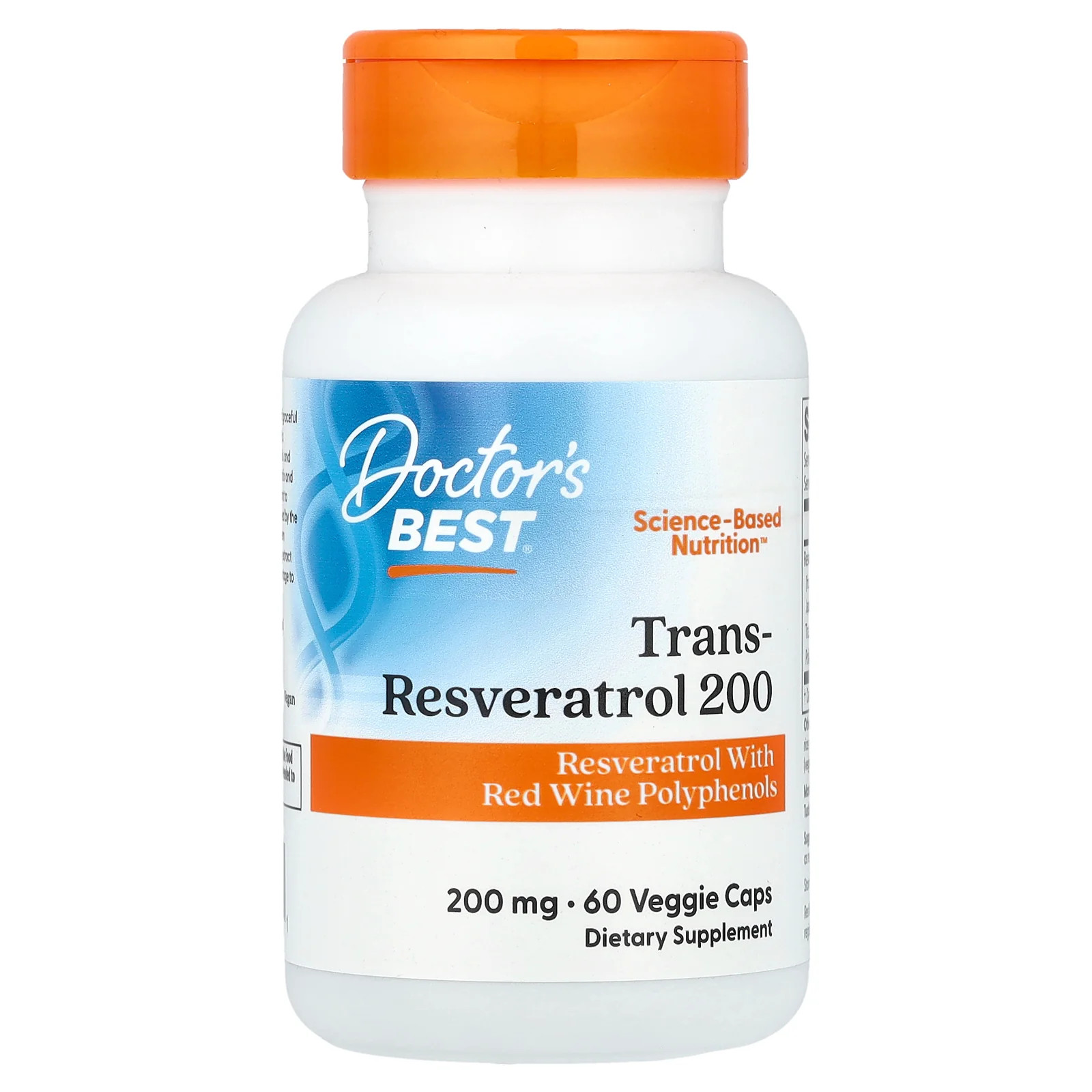 2 X Doctor’s Best, Trans-Resveratrol 200 , 200 mg, 60 Veggie Caps