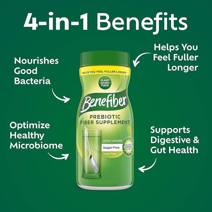 Benefiber Daily Prebiotic Fiber Supplement Powder Unflavored 8.7 oz 62 Servings