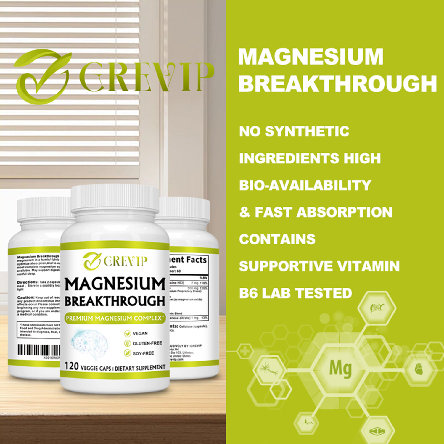120pcs Magnesium Breakthrough – Support Cardiovascular Health – Magnesium Malate