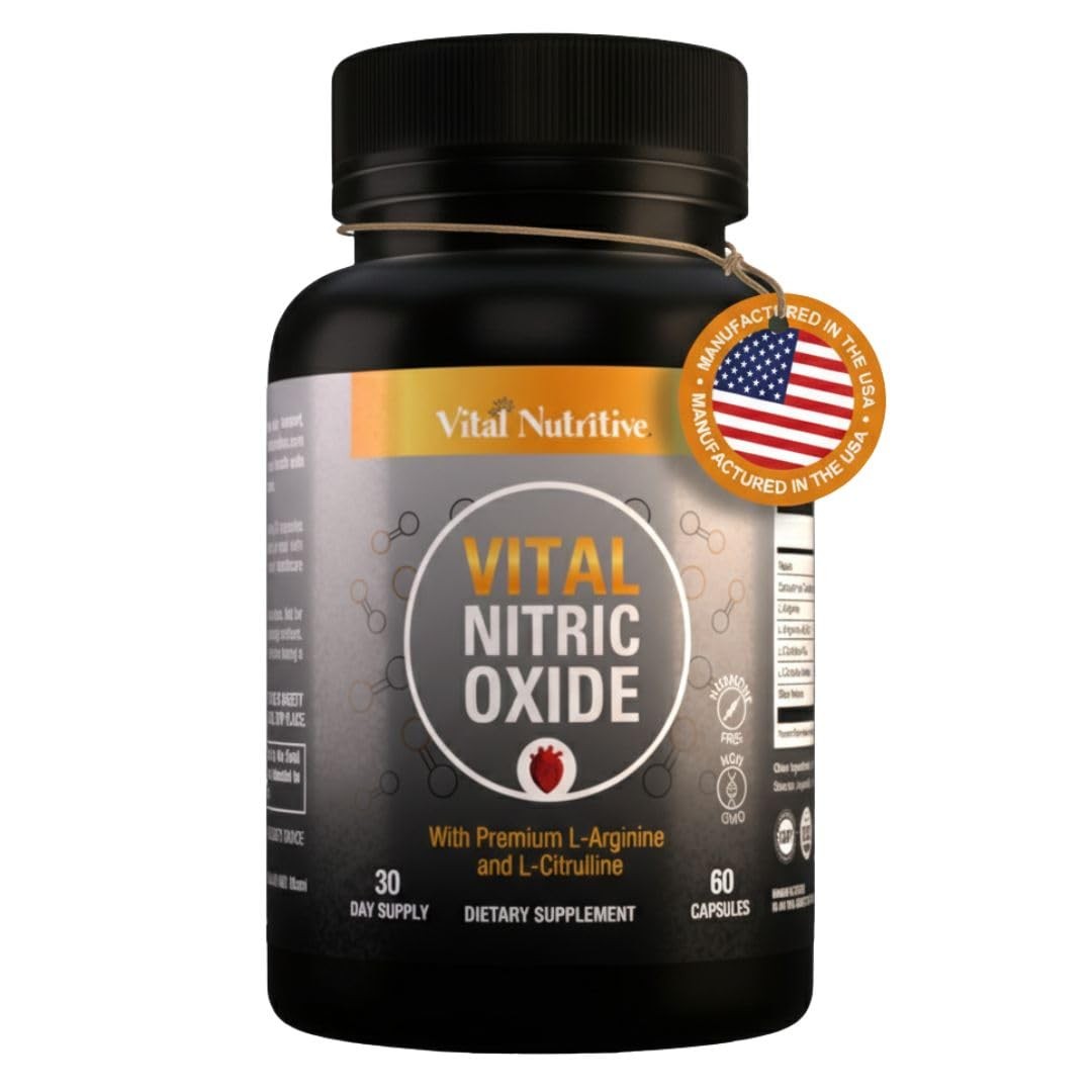 Vital Nitric Oxide Supplements for Men – Workout Booster Supplement for Men – Ni