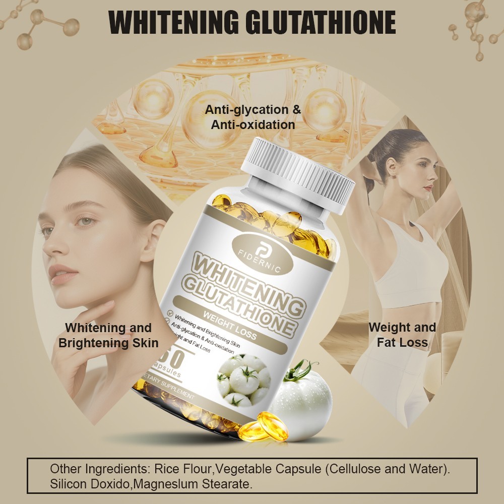FIDERNIC L-Glutathione 500mg 60 Capsules Antioxidant Supplement