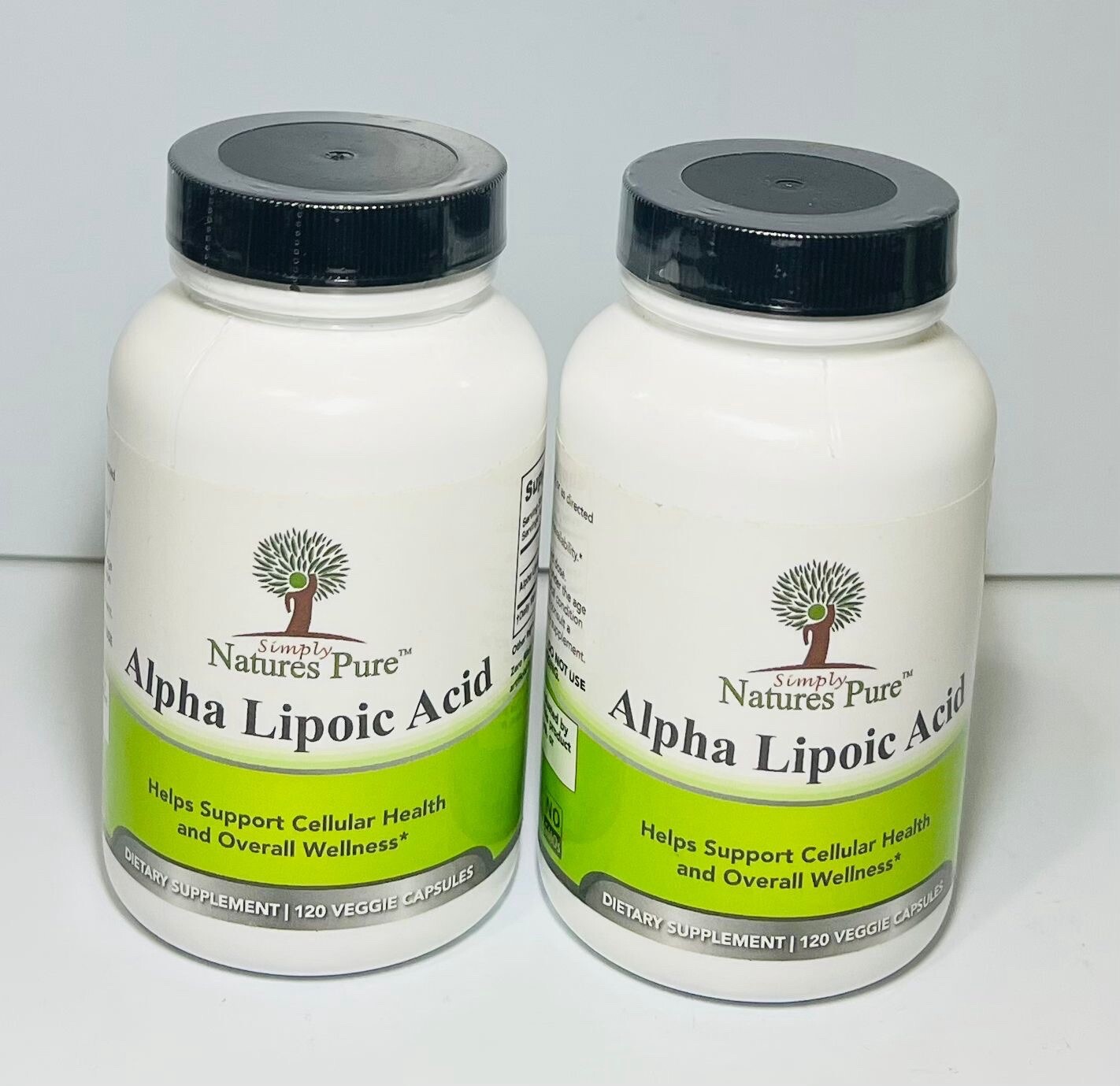 Simply Natures Pure Alpha Lipoic Acid 600Mg 120 Veggie Caps✅TWO PACK
