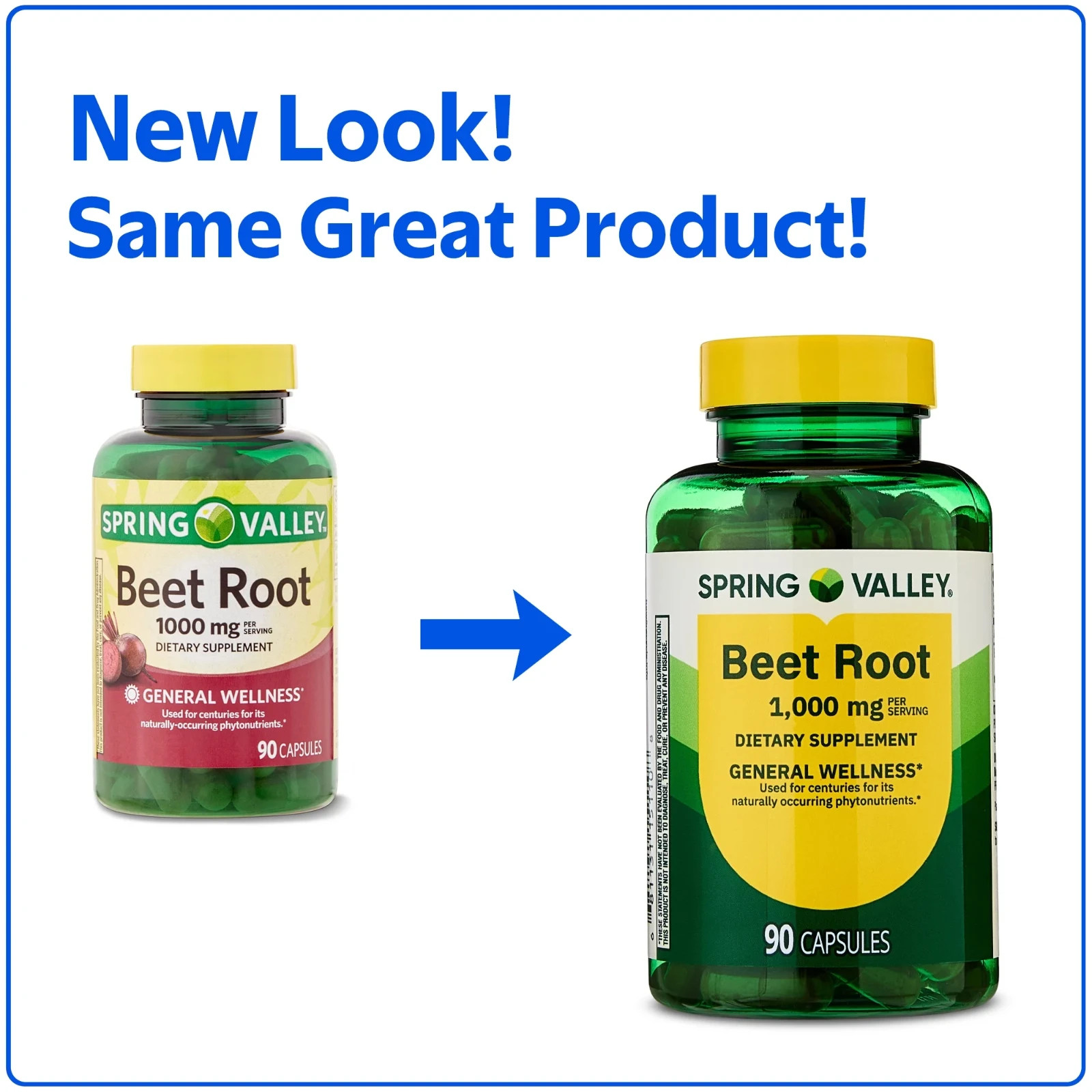Spring Valley Beet Root Blood Health Dietary Supplement, 1000 Mg, 90 Count
