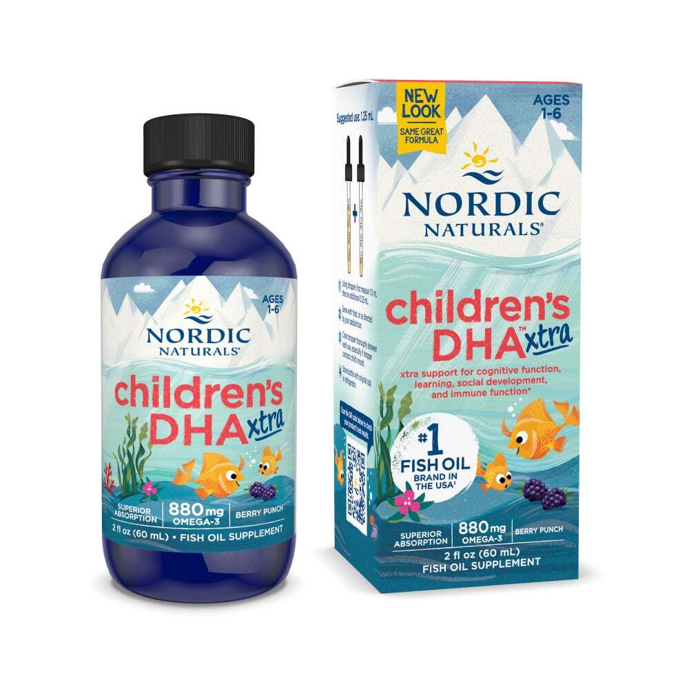 Nordic Naturals Children’s DHA Xtra – Concentrated Omega-3 for Kids, Berry, 2 oz