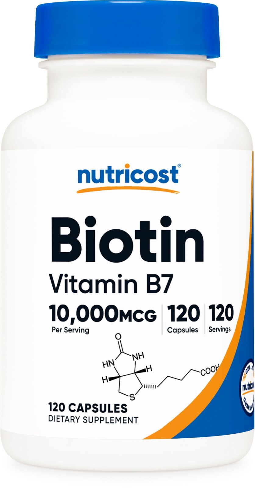 Nutricost Biotin (Vitamin B7) 10,000mcg (10mg), 120 Capsules