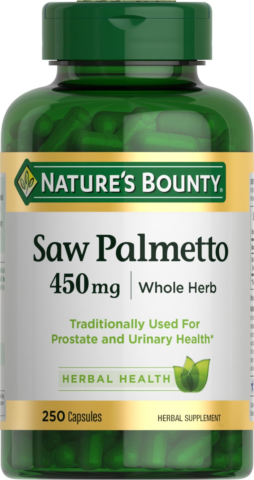 Nature’s Bounty Saw Palmetto Prostate Urinary Health Supplement 450mg 250 Capsul