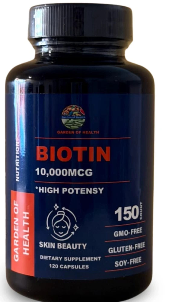 Biotin 10000mcg Hair Skin Nail Growth High Potency Supplement 150 Capsules