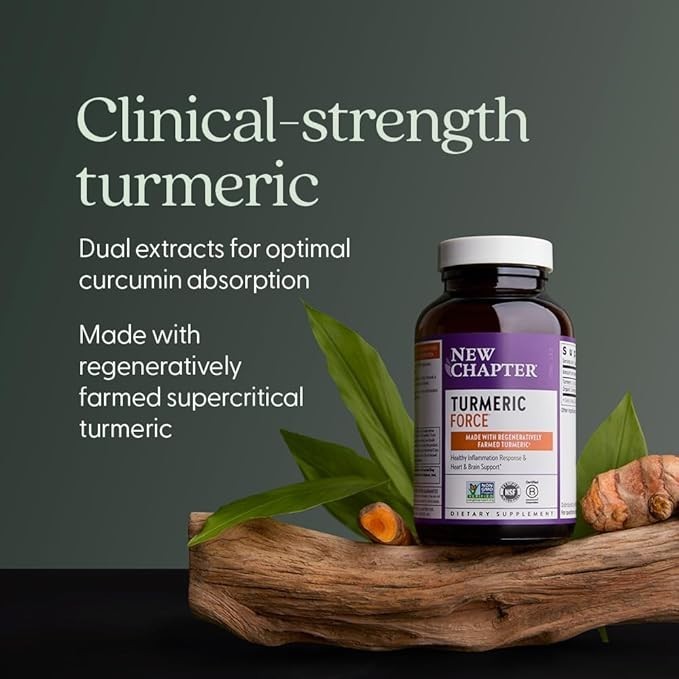 New Chapter Turmeric Force Heart & Brain Support 60 Capsules Exp. 02/2028+