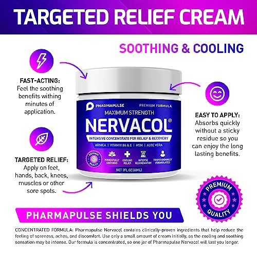 Pharmapulse Neuropathy Cream – Maximum Strength for Feet, 2 Fl Oz (Pack of 1)
