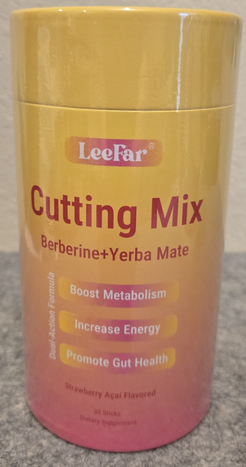 Leefar Cutting Mix Berberine + Yerba Mate Dietary Supplement Strawberry Aqai 30