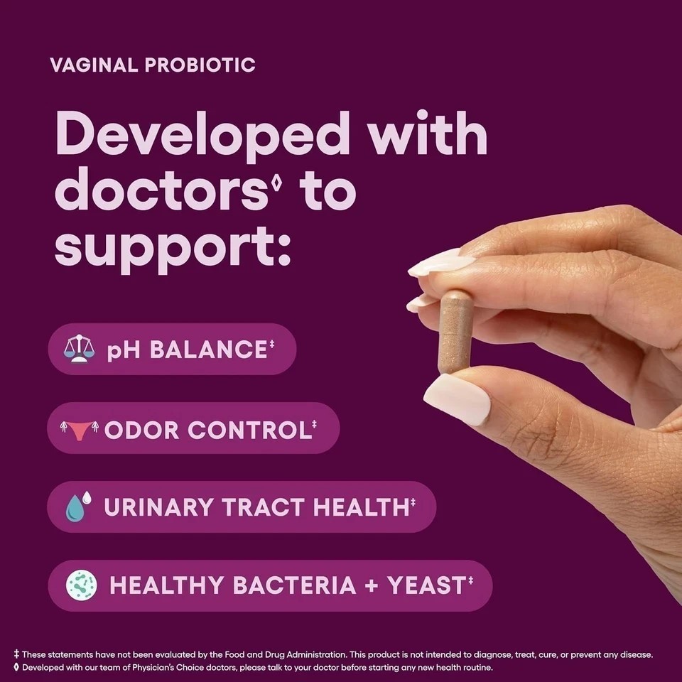 Physician’s Choice Vaginal Probiotic for Women – Support Vaginal PH Balance NEW-