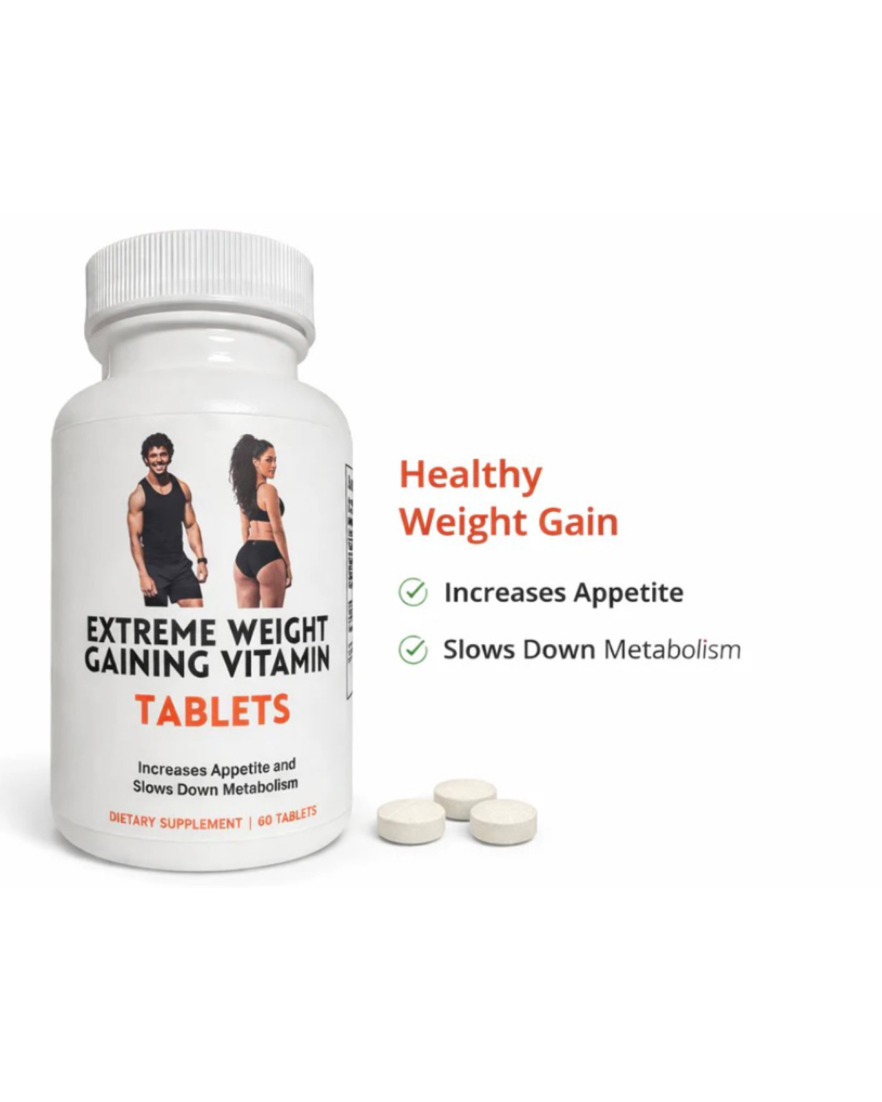 Weight Gain Vitamins Tablets for Men & Women | Appetite & Metabolism Support