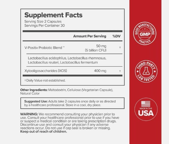 3/2PACK URO O Positiv Vaginal Probiotics for Women pH Balance W/ Prebiotics
