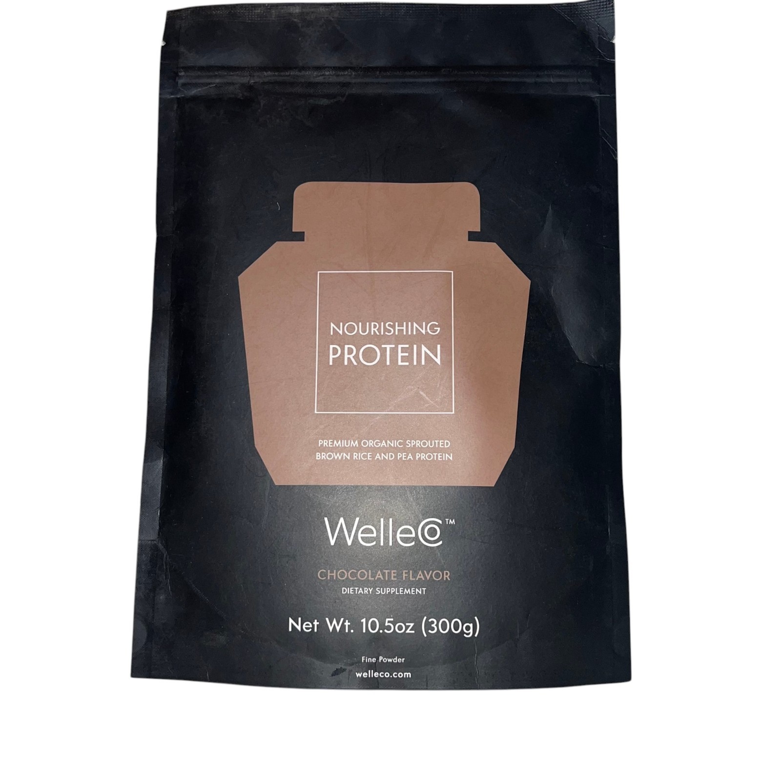 WelleCo Nourishing Protein Chocolate 35.2oz 1kg Brown Rice & Pea BB 02/27 New