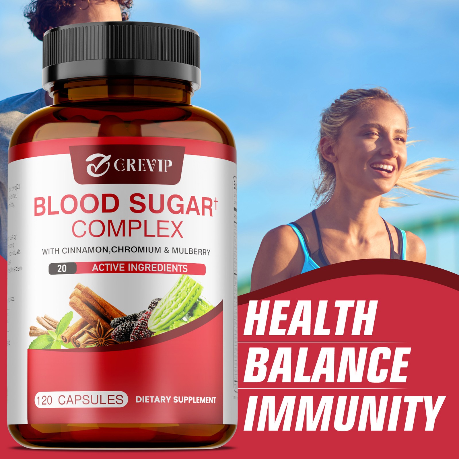Blood Sugar Complex 240pcs – Promotes Heart and Cardiovascular Health,Metabolism
