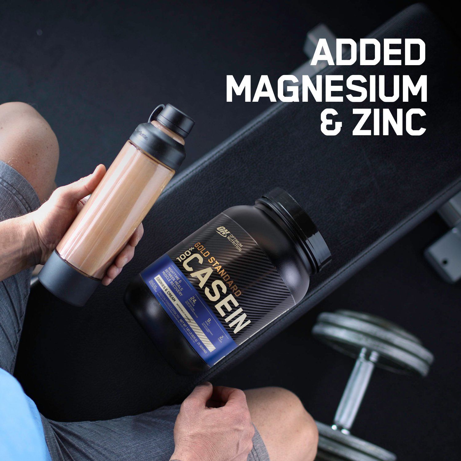Optimum Nutrition Gold Standard 100% Micellar Casein Protein Creamy Vanilla, 2lb