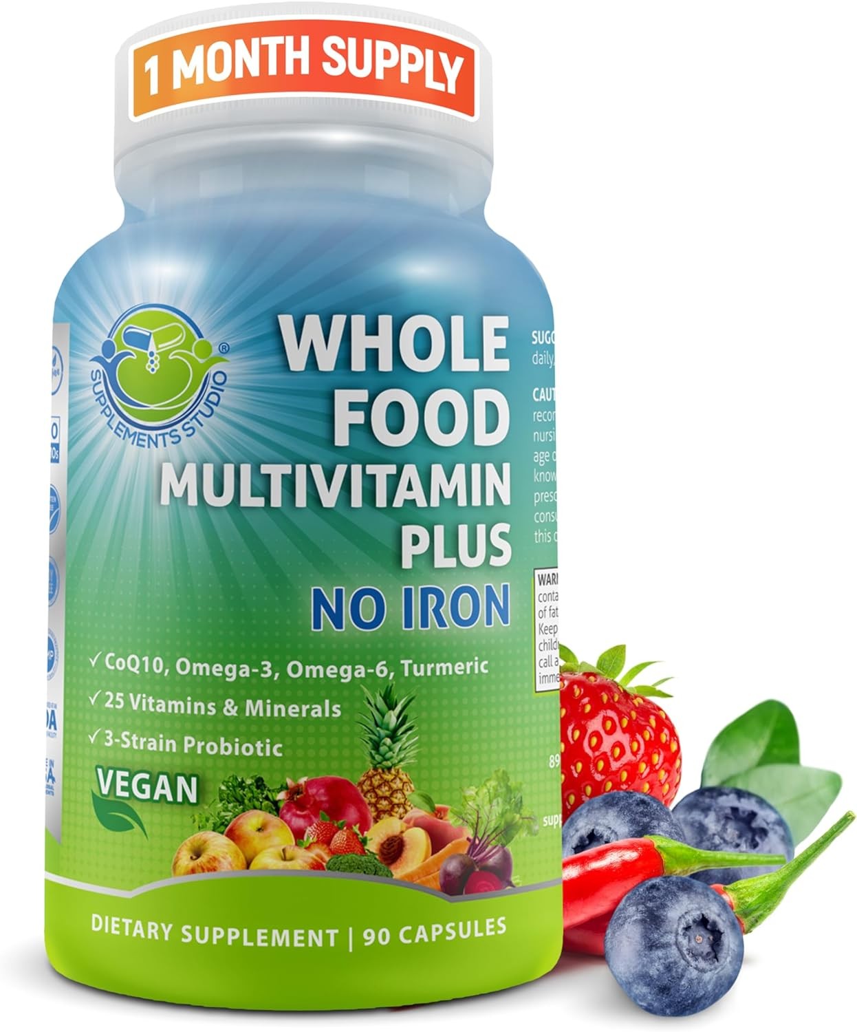 Vegan Whole Food Daily 90 Count (Pack of 1), Unisex – No Iron