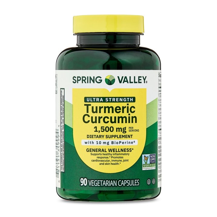 3 Pack Spring Valley Ultra Strength Turmeric Curcumin 1500 mg Capsules 90 Count