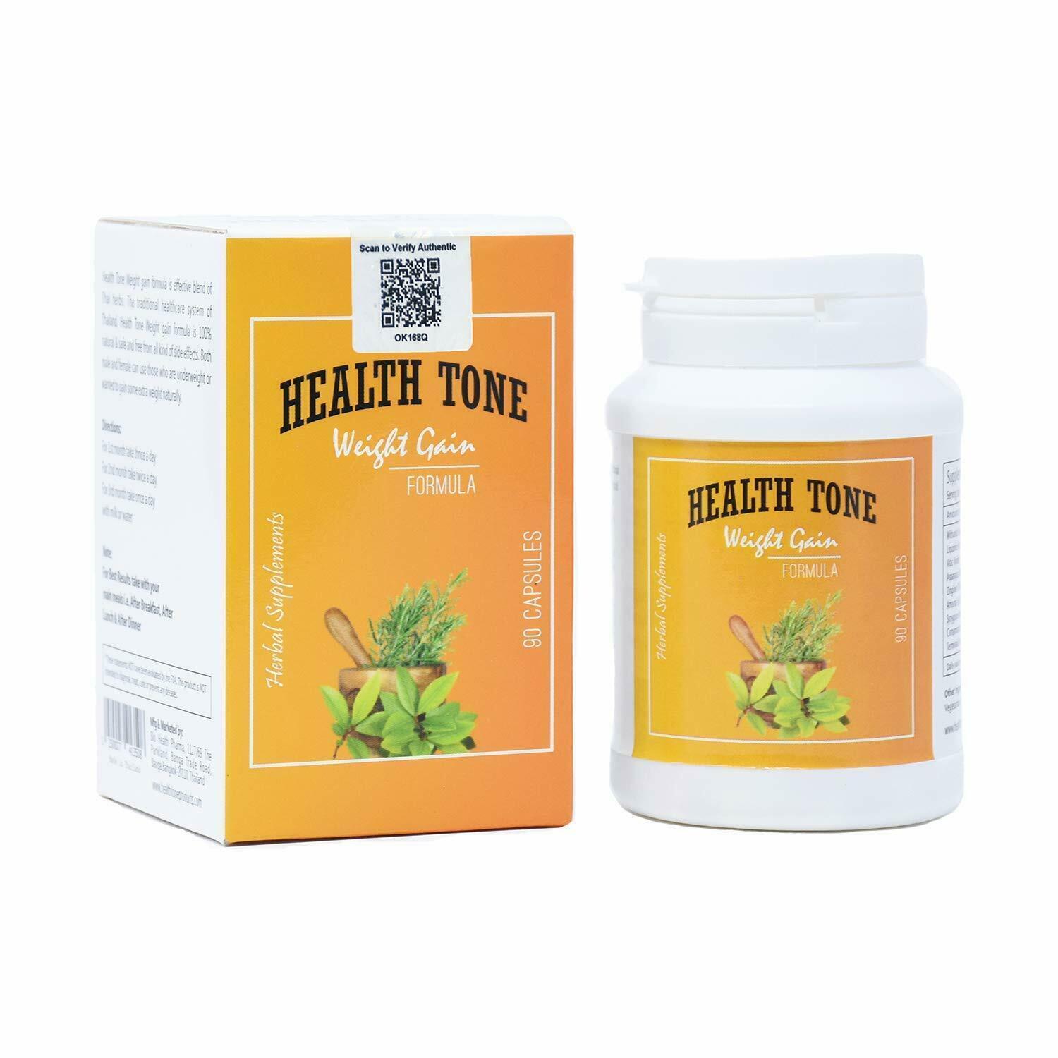 Health tone Herbal Weight Gain 90 Capsules LONG EXPIRY- FREE SHIPPING
