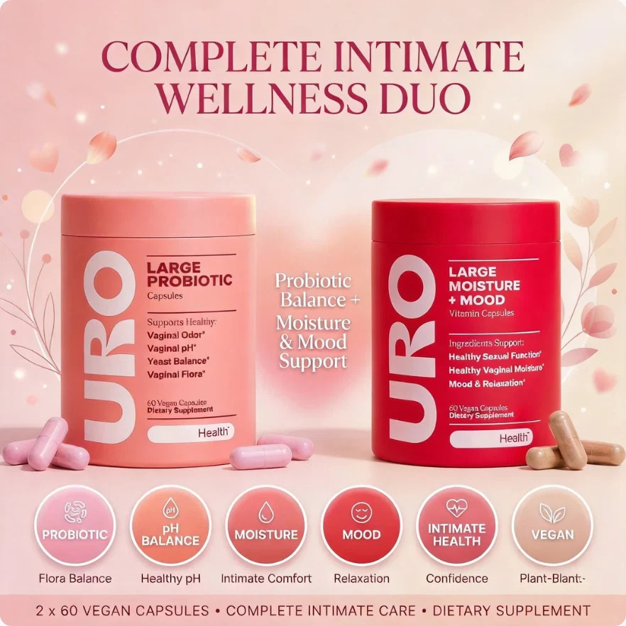 URO Health Bundle: Vaginal Moisture & Mood 60ct + Vaginal Probiotics 60ct