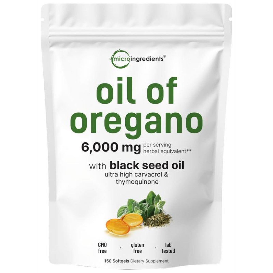 2 in 1 Oil of Oregano Black Seed Softgels Carvacrol Immune Support