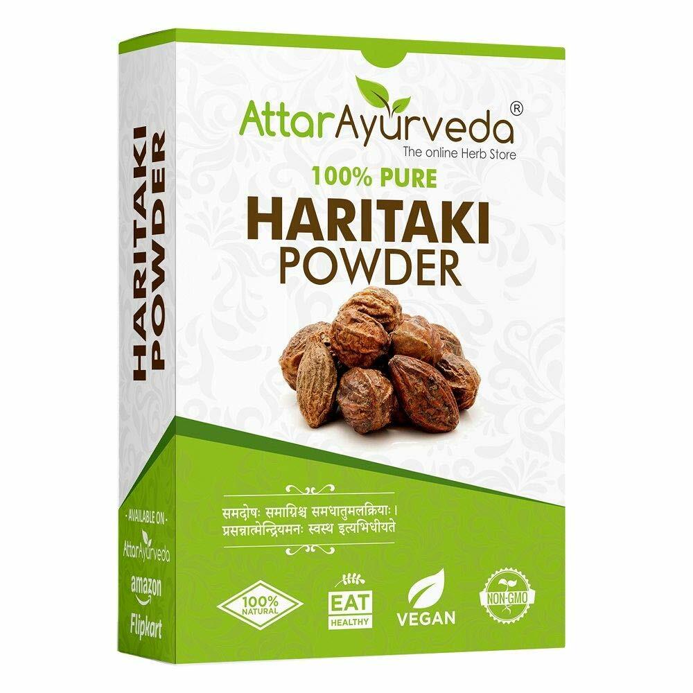 Attar Ayurveda Pure Haritaki Powder For Terminalia Chebula 100Gm.