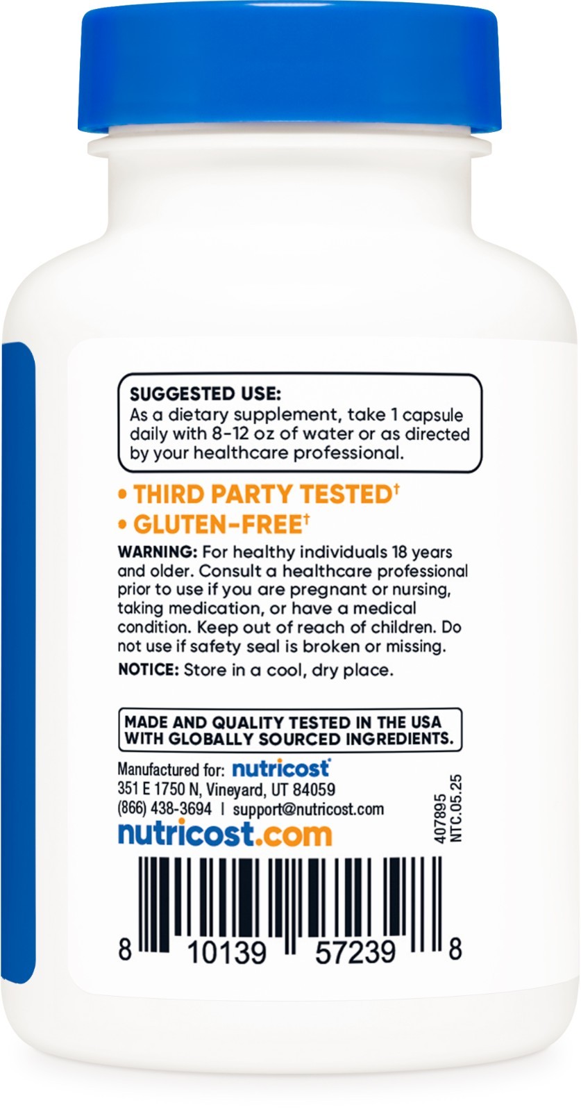 Nutricost Copper Glycinate Capsules (120 Capsules, 3MG Copper per Serving)
