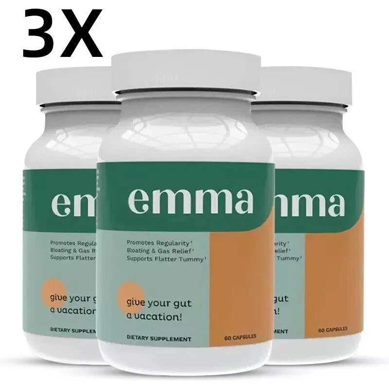 3 Pack Emma Relief KETO Gut Health Supplement 180 Softgels Relieve Bloating