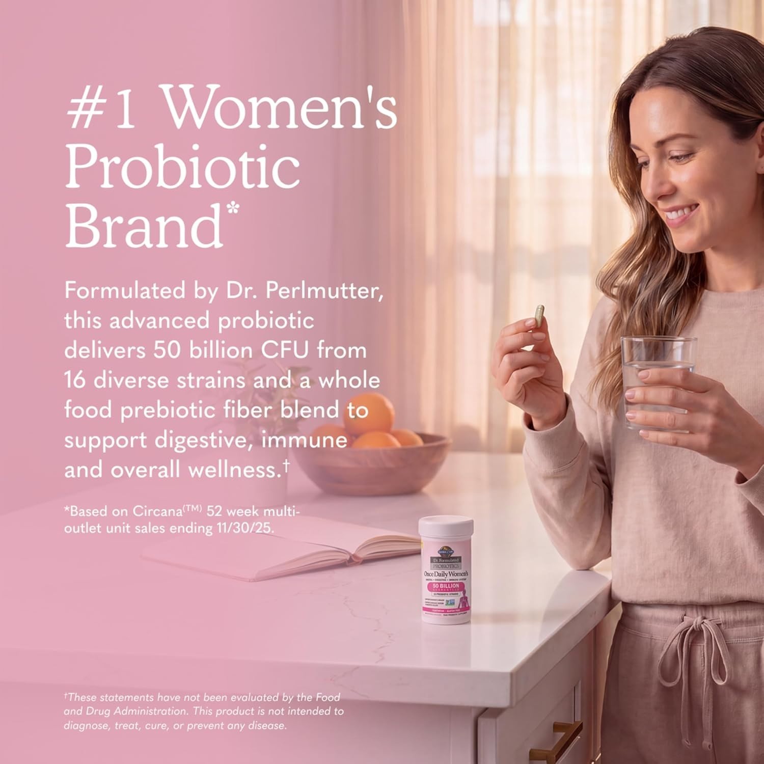 Once Daily Women’s Probiotics with Organic Prebiotics – 50 Billion CFU Formula