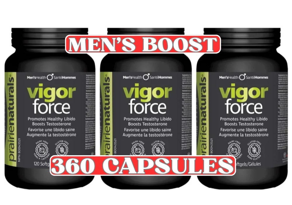 Prairie Naturals Vigor Force 120 Softgels 3-Pack Men’s Libido Support
