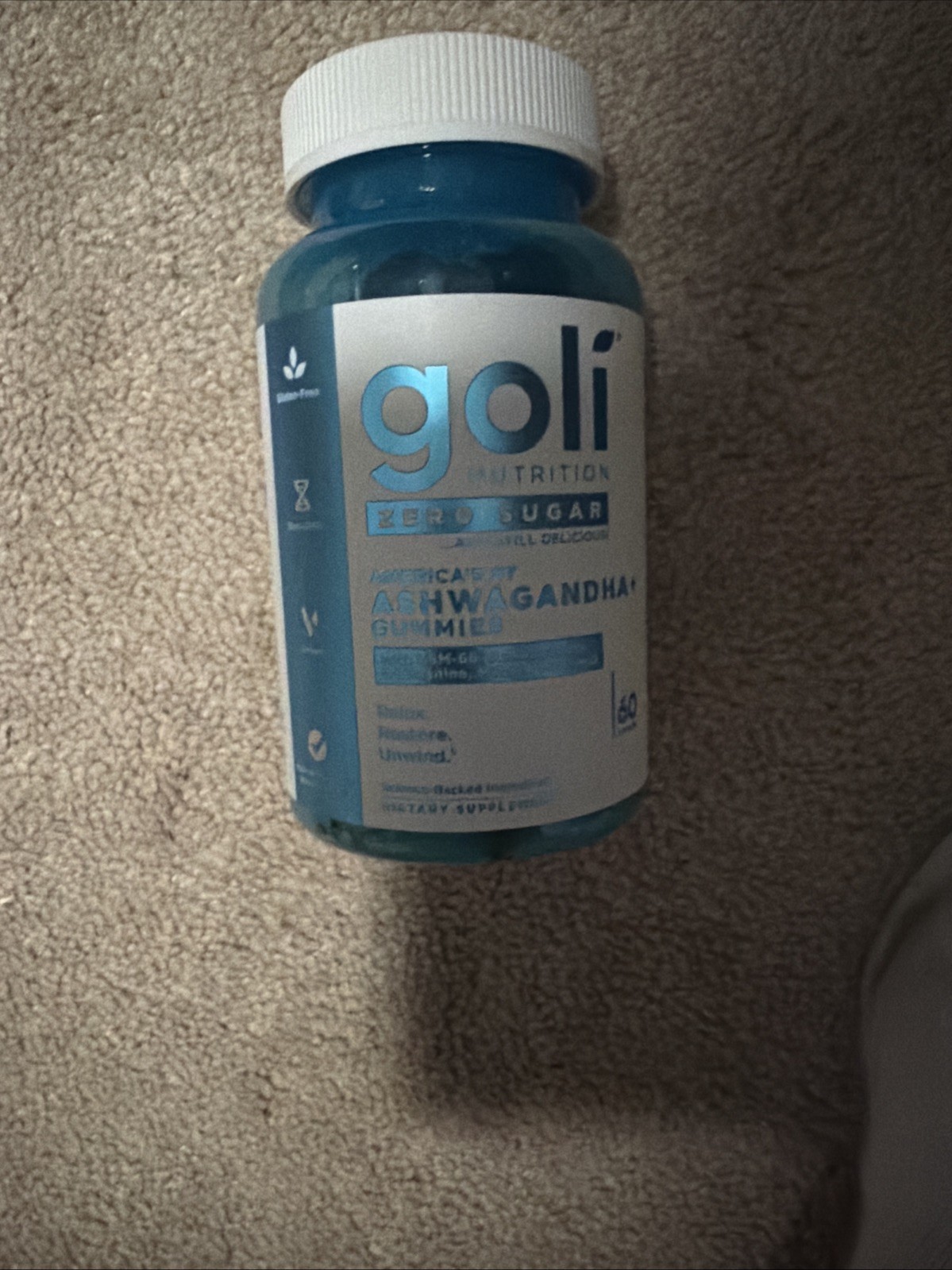 Goli Nutrition Zero Sugar Ashwagandha KSM66 Gummies 60 Gummies New Sealed