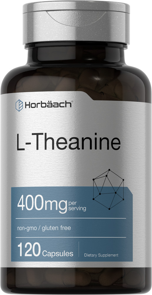 L Theanine 400mg | 120 Capsules | Non-GMO & Gluten Free | by Horbaach