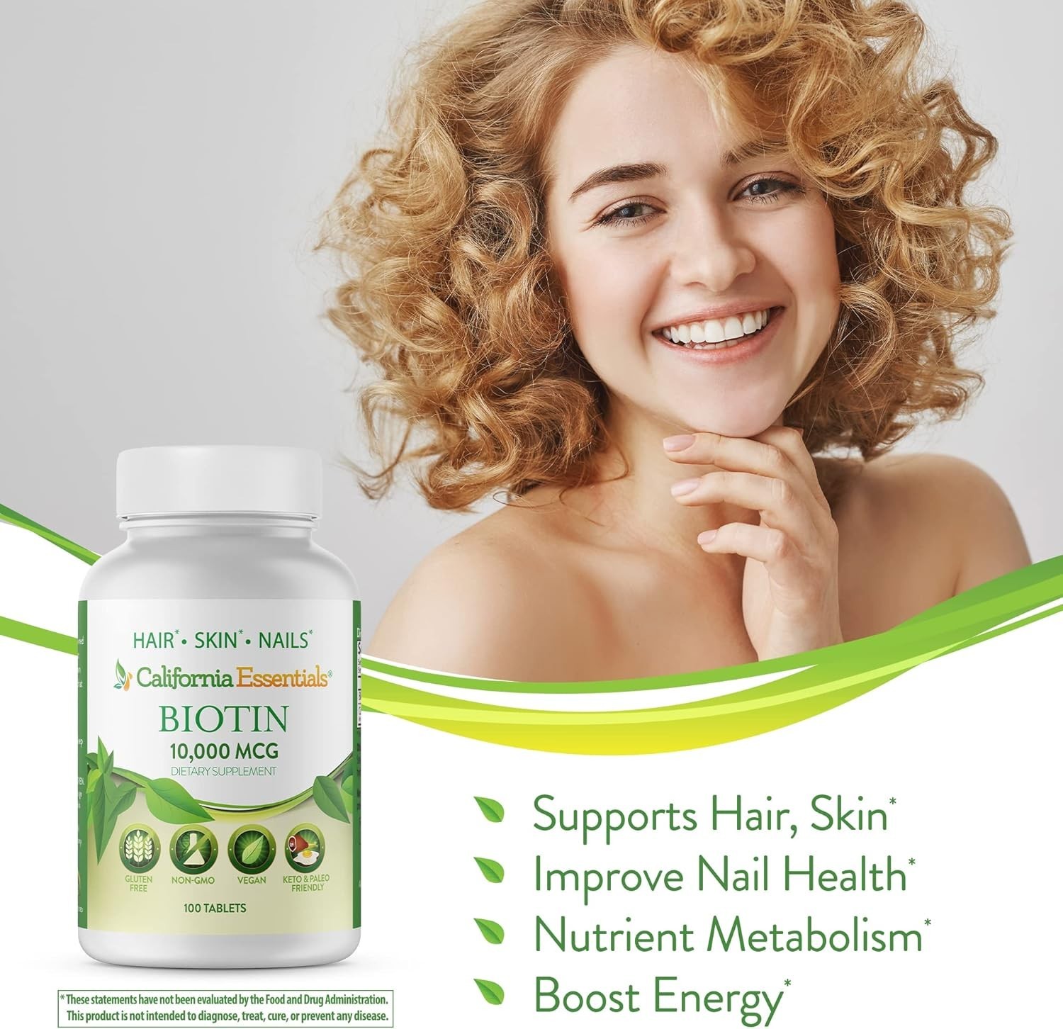 10,000mcg BIOTIN FOR HAIR,SKIN,NAIL HEALTH -MAXIMUM DOSAGE BIOTIN SUPPLEMENT