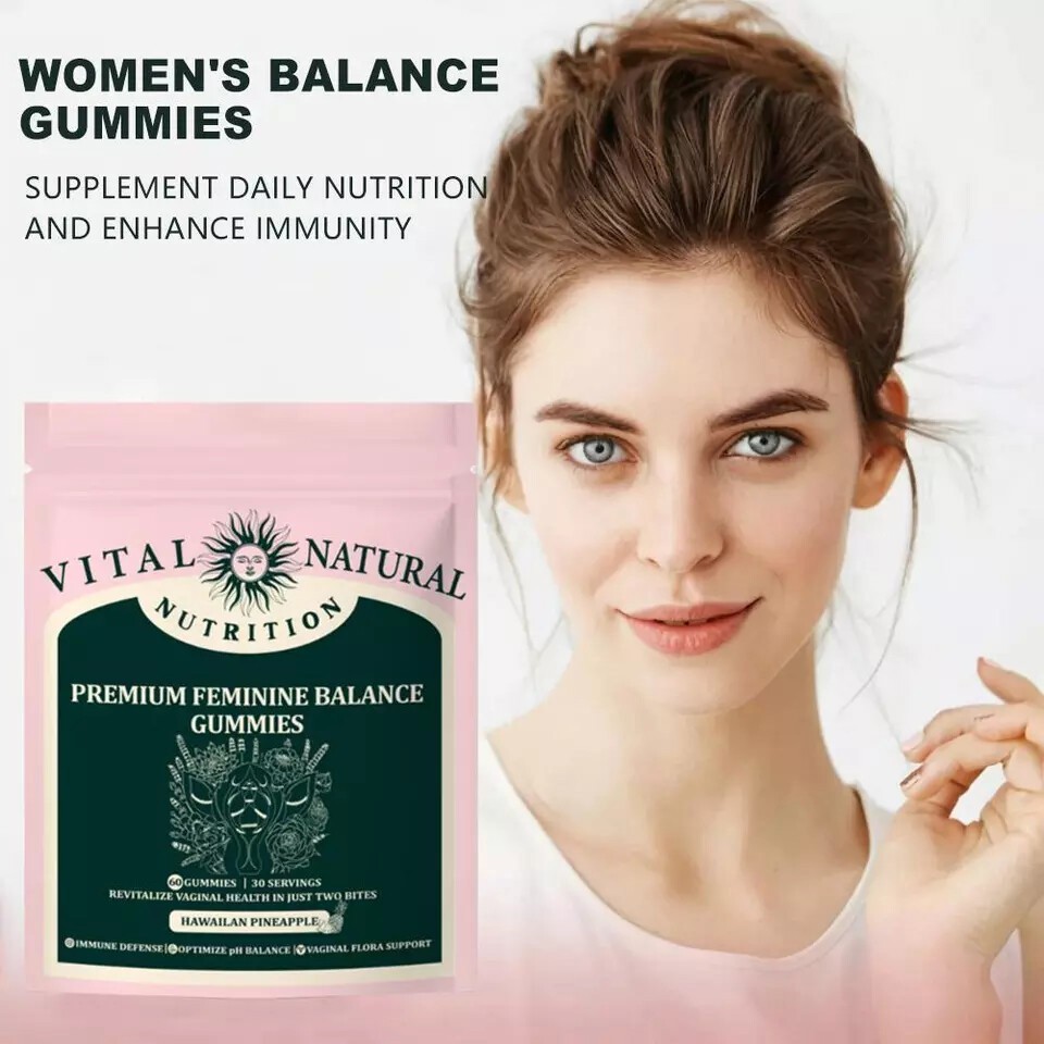 3/2Pack Vital Source Feminine Balance Gummies Hawaiian Pineapple US