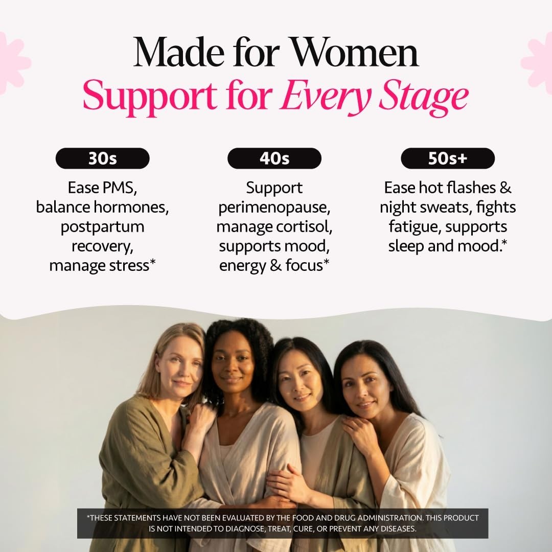 Hormone Balance Support for Women | Cortisol Reducer, Mood & Energy Boost | Stre