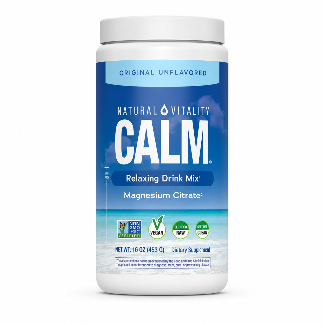 Natural Vitality CALM Magnesium Unflavored 16 oz NEW