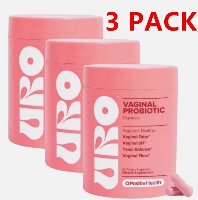 URO Positive Vaginal Probiotics Balance pH forWomen Prebiotic Packs 60ct 3x