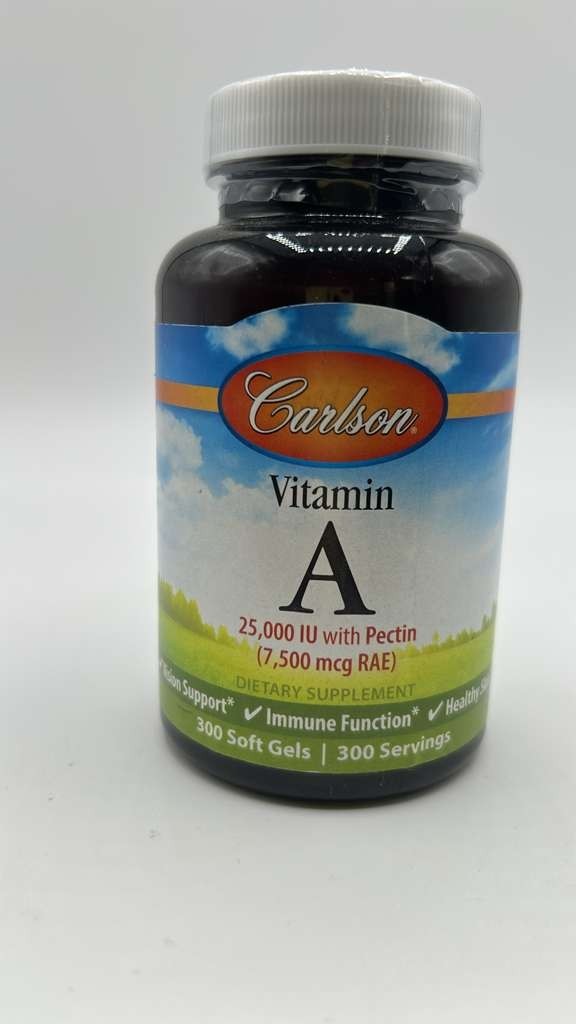 Carlson Labs Vitamin A 25 000 IU 300 Softgels Gluten-Free, Preservative-Free