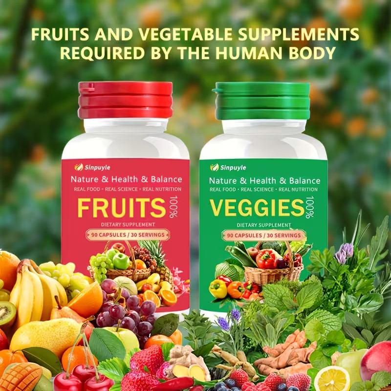 Fruits & Veggies Supplements – 90 Fruits & 90 Vegatables Capsules