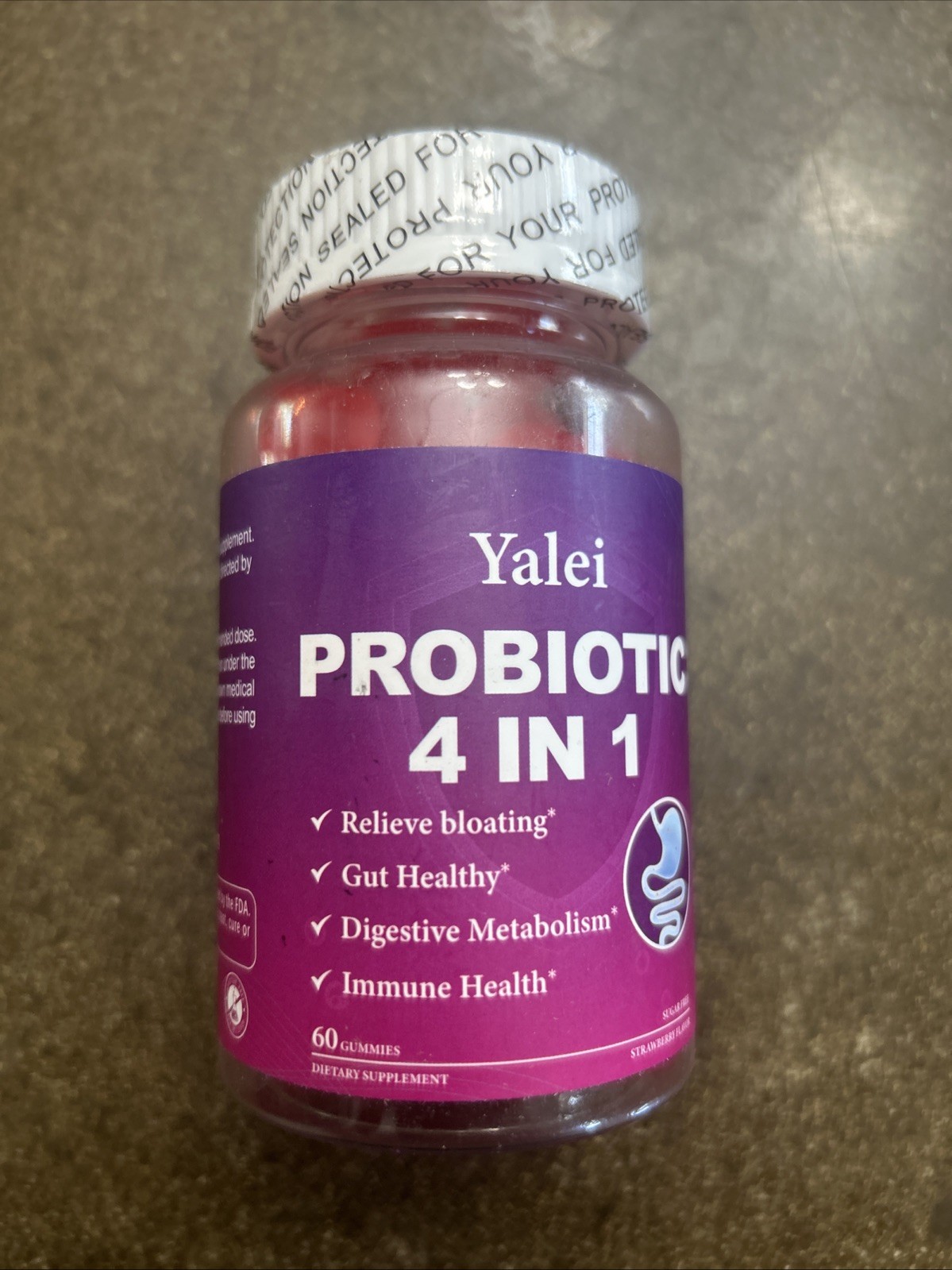 Yalei Probiotic Gummies Unisex Health Digestive, 60 Count, Exp 11/27