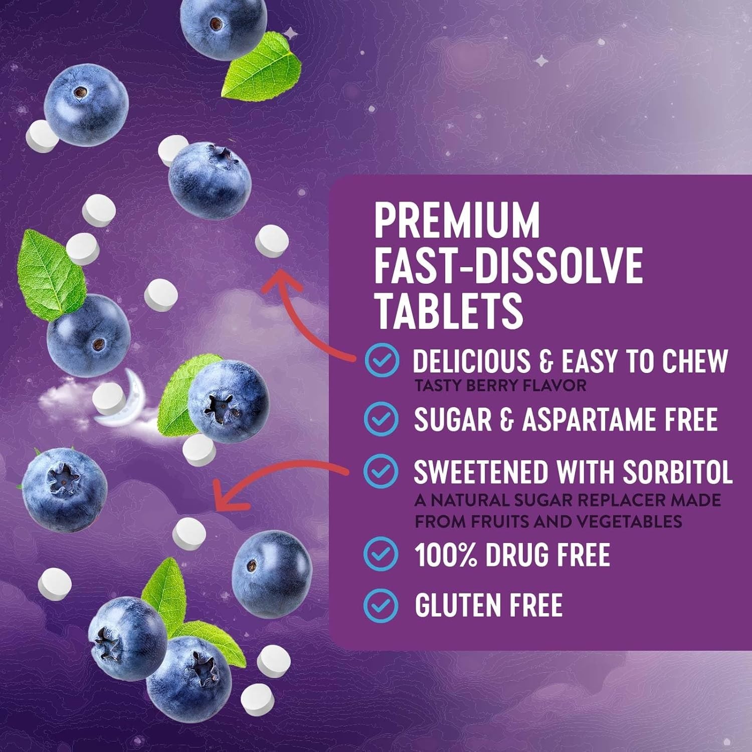 Melatonin 10mg Sleep Supplements for Adults – Max Strength, Fast Dissolve 10 mg