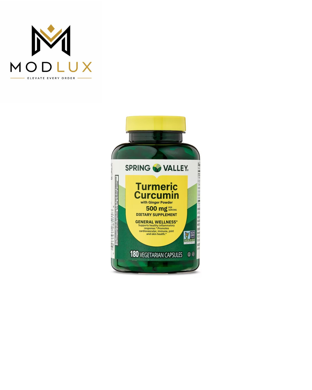 Spring Valley Turmeric Curcumin with Ginger 500 mg 180 Count