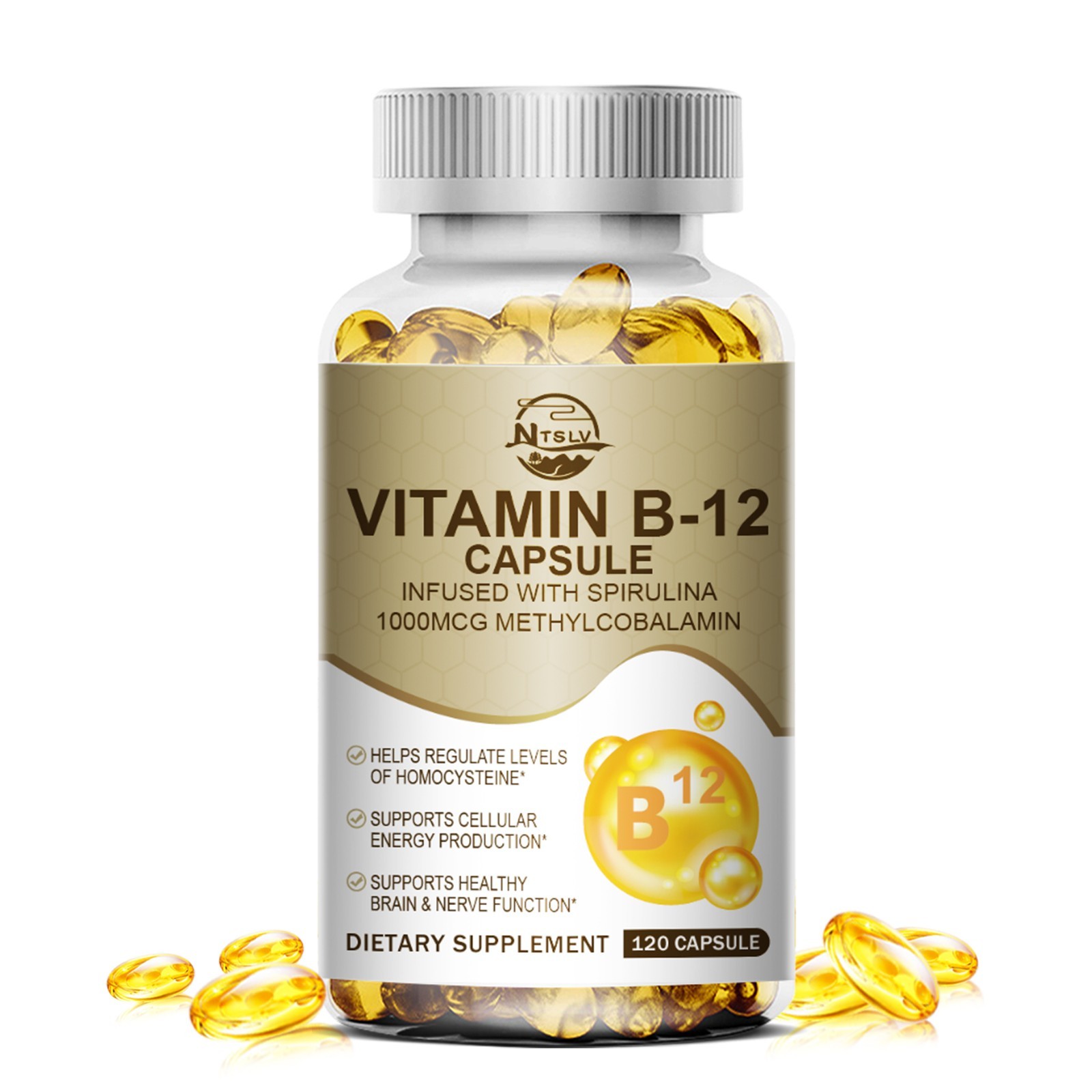 Vitamin B12 Extra 1000 mcg, B12 Vitamin Supplement for Energy Metabolism Support