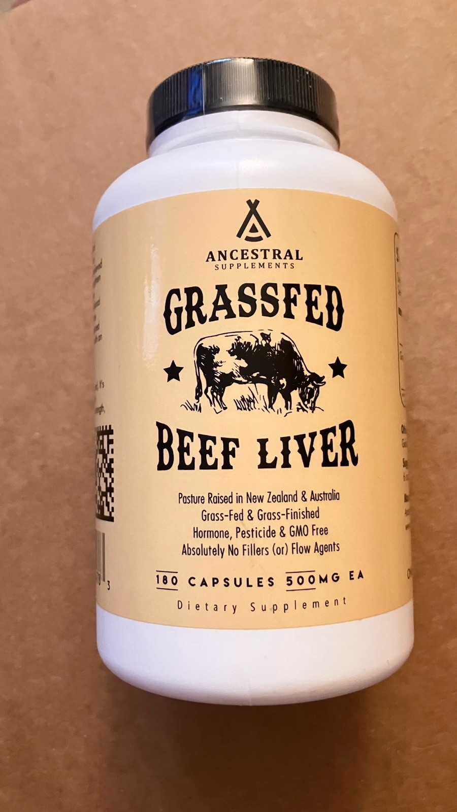 Ancestral Supplements Grassfed Beef Liver – 180 Capsules