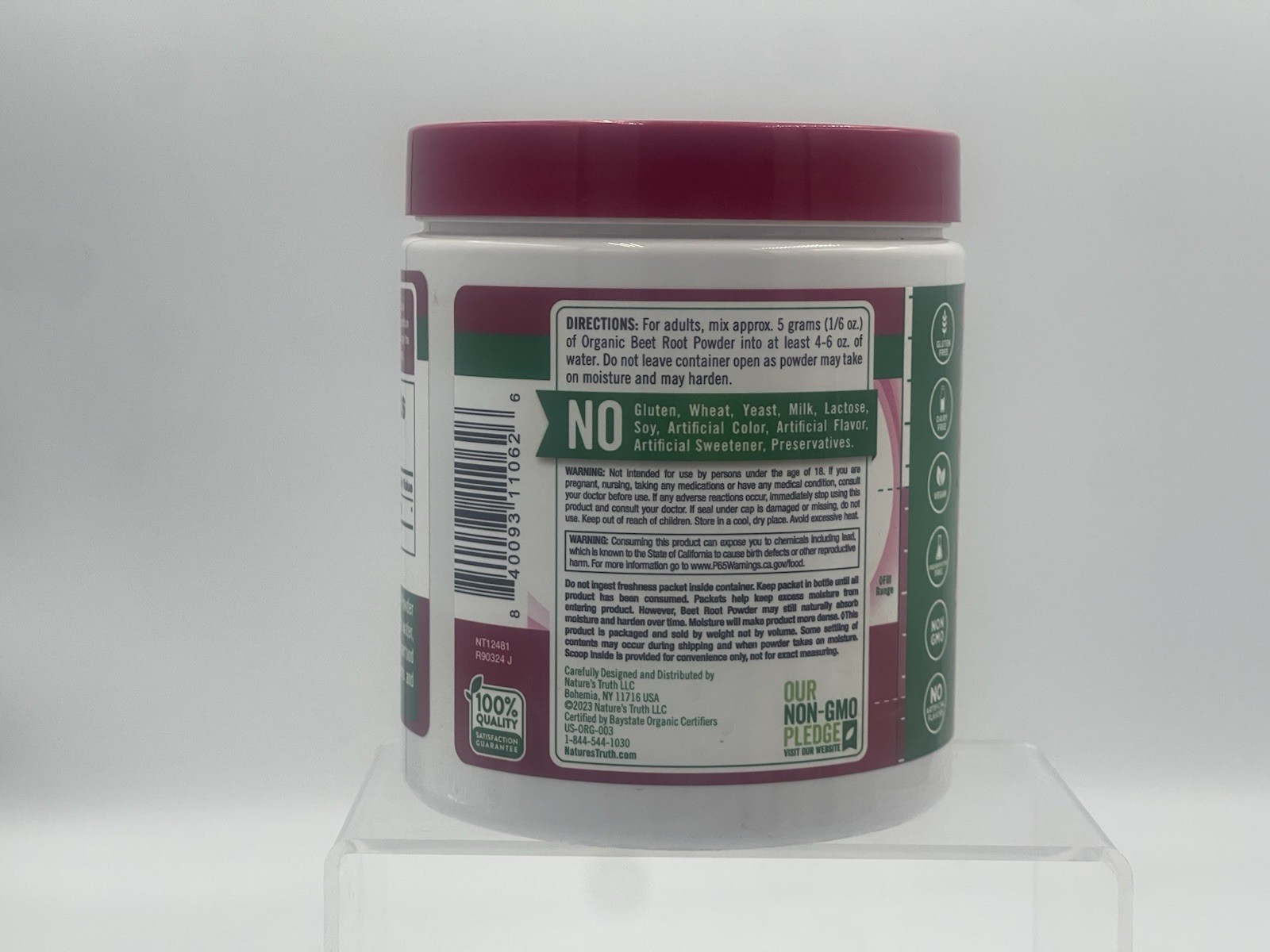 Lot of 2 Nature’s Truth Organic Beet Root Powder 6.1oz Superfood EXP 07/26